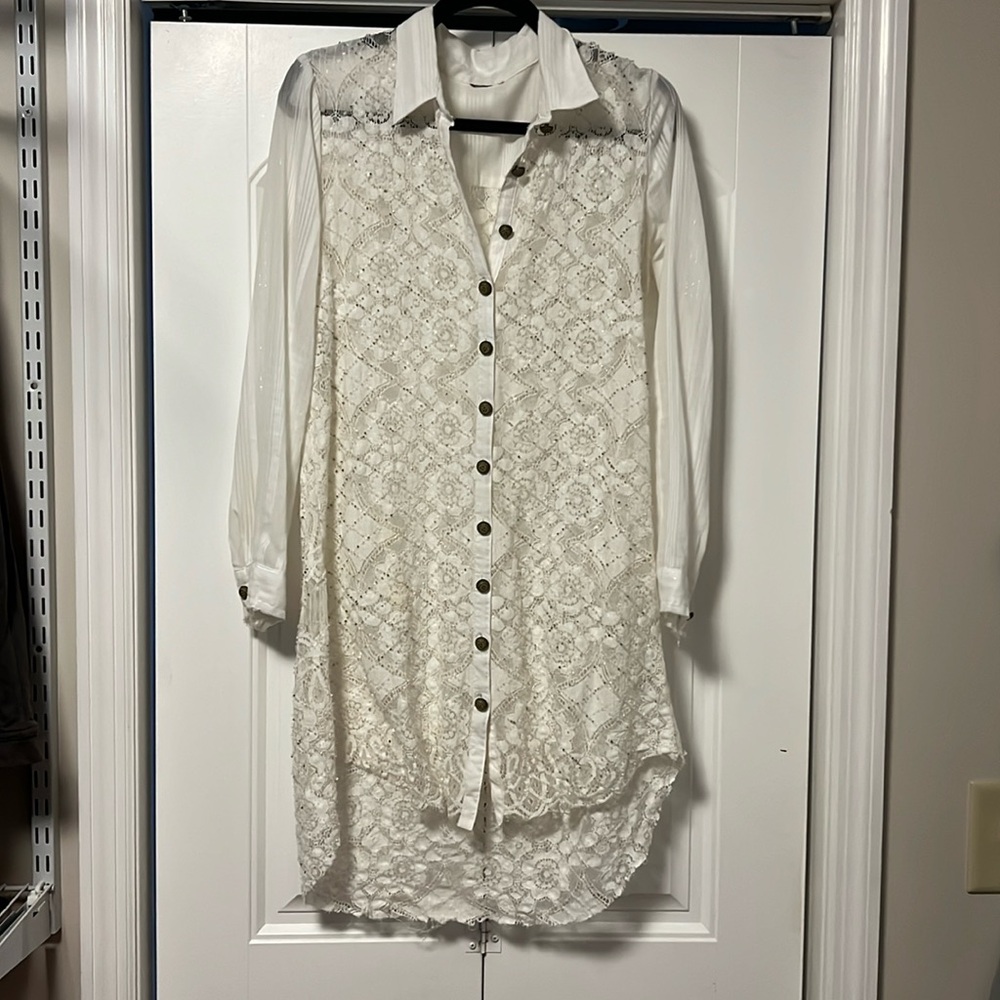 White beaded tunic